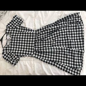 fit and flare checkered dress